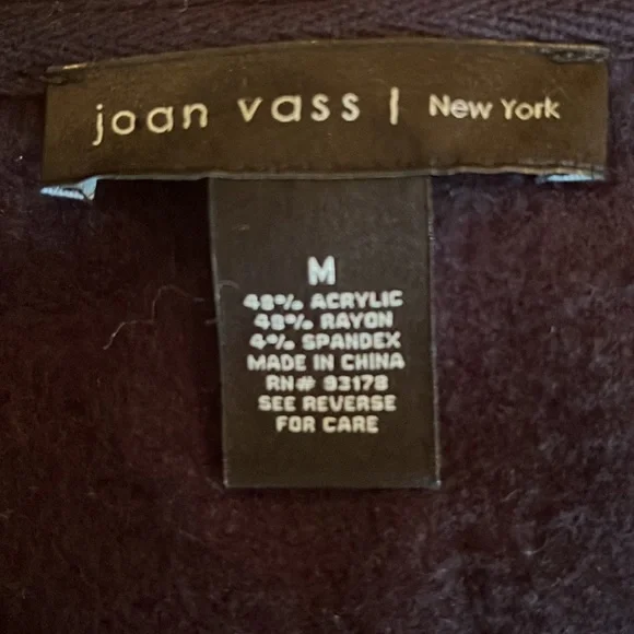 Joan Vass New York Batwing Sleeved Sweater / 3/4 length sleeve - Picture 8 of 9